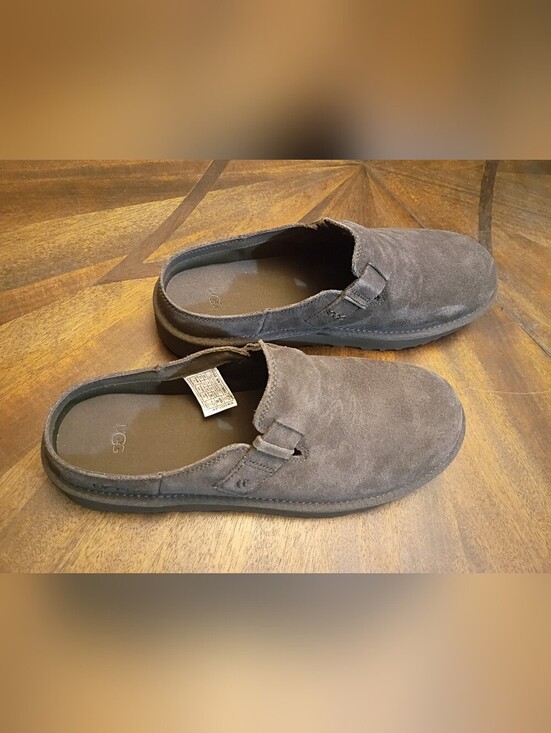 NWT UGG New Heights Mule Clog Gray Suede Men\'s Size 11 NWB Style 1178852 main image 9
